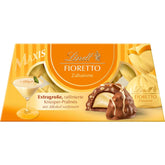 Lindt Chocolate | Set cadou FIORETTO Zabaione | 138g | 6 praline de ciocolată cu lapte cu umplutură de trufe Zabaione și topping crocant, conținând alcool | Cadou de ciocolată