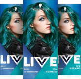 Schwarzkopf LIVE Ultra Brights Semi-Permanent Hair Colour 097 Mermaid (3 x 80 ml), colorare pentru rezultate intense sau culori pastelate, rezistă la 12-15 spălări, cu balsam de îngrijire Vopsea pentru par Naty Shop Titlu implicit