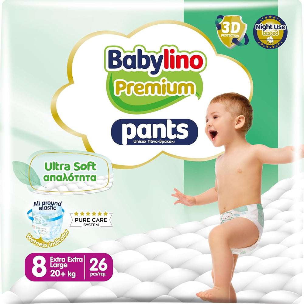 Pantaloni Premium Mărimea 8 cu Filtru Ultra-Moale, XXL (20+ kg), 26 bucăți