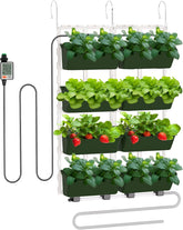 Hängende Vertikale Wand Pflanze, Vertikale Pflanzenwand Balkonbar Pflanzenwand Indoor mit Smart-Timer und Wasserpumpe Blumentopf Wand für Hof Garten Balkon Home Decoration
