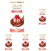 Lindt Chocolate Creation Zmeură Panna Cotta, Cadou de Ciocolată, Baton de Ciocolată, 150g (Pachet de 5)
