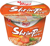 Nong Shim Tăiței Instant cu Creveți, Bol Mare – Supă Ramen Coreeană – Preparare Rapidă – 115g (1 Pachet)