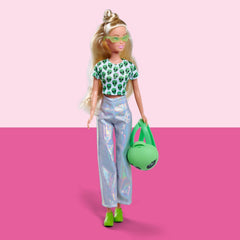 Simba Steffi Love Space Fashion – Modepuppe mit futuristischem Outfit & Rucksack zum Öffnen, 29 cm, modisches Rollenspiel für Kinder ab 3 Jahren