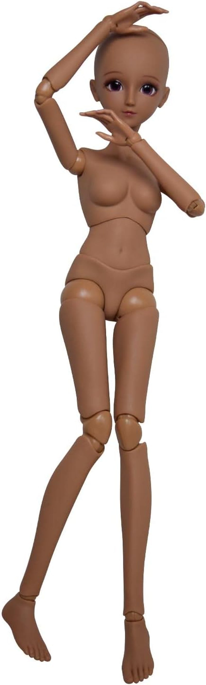 1/3 BJD păpușă piele maro negru corp de păpușă 60cm 24 inci articulație sferică păpuși SD articulații mobile PVC DIY (Alexia)