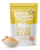 EASY YUMMY - Vollei-Eipulver (1000g = 80 Eier) aus Regionalen Niederländischen Freiland-Eiern | mit 1-Ei-Messlöffel | Wiederverschließbarer Beutel, lange Haltbarkeit | Rührei, Kochen, Backen | 100% Ei