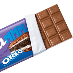Milka Mmax Oreo – Ciocolată cu lapte alpină cu fursecuri Oreo crocante și cremă de lapte – 300g