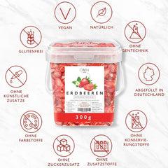 Căpșuni liofilizate în felii 300g fructe liofilizate fără adaos de zahăr și aditivi Germania Produse deshidratate Naty Shop