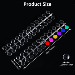 240 Stück Nagel Display Punkt Farbpunkte,Transparent Nail Art Display,Nagellack Displays Rund Für Nagelstudio Und Anfänger,Diy Nail Art Nagelstudios