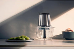 WMF Kult X Edition Zerkleinerer Elektrisch Mit Glasbehälter, Blitzhacker 320 W, 2 Geschwindigkeitsstufen, Großer Mixbehälter, Cromargan Matt Bucatarie Naty Shop