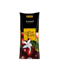 Flor del Café Vivace Natural 100% Cafea Arabica Prăjită, Boabe Întregi, Aromă Intensă, Prăjire Medie Închisă, 10 kg (10 x 1 kg)