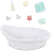 LullaBaby – Cădiță de baie pentru păpuși – Set de baie – Jucărie de baie – Accesorii pentru păpuși – Jocuri realiste cu apă – Copii 2 ani +