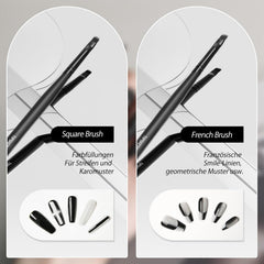 Nagel Pinsel 8 Stück Pinsel Für Gelnägel,Nageldesign Gel Pinsel Dotting Painting Line Pen Für Nagellack Gel Acryl Nagel Pinsel Nailart Kit Acryl Pinsel Fineliner Nägel Selber Machen