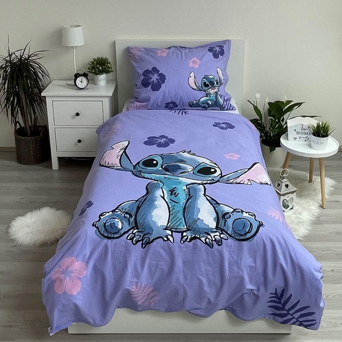 Lenjerie de pat pentru copii din 2 piese Lilo și Stitch, 100 % bumbac Lenjerie de pat - copii Naty Shop