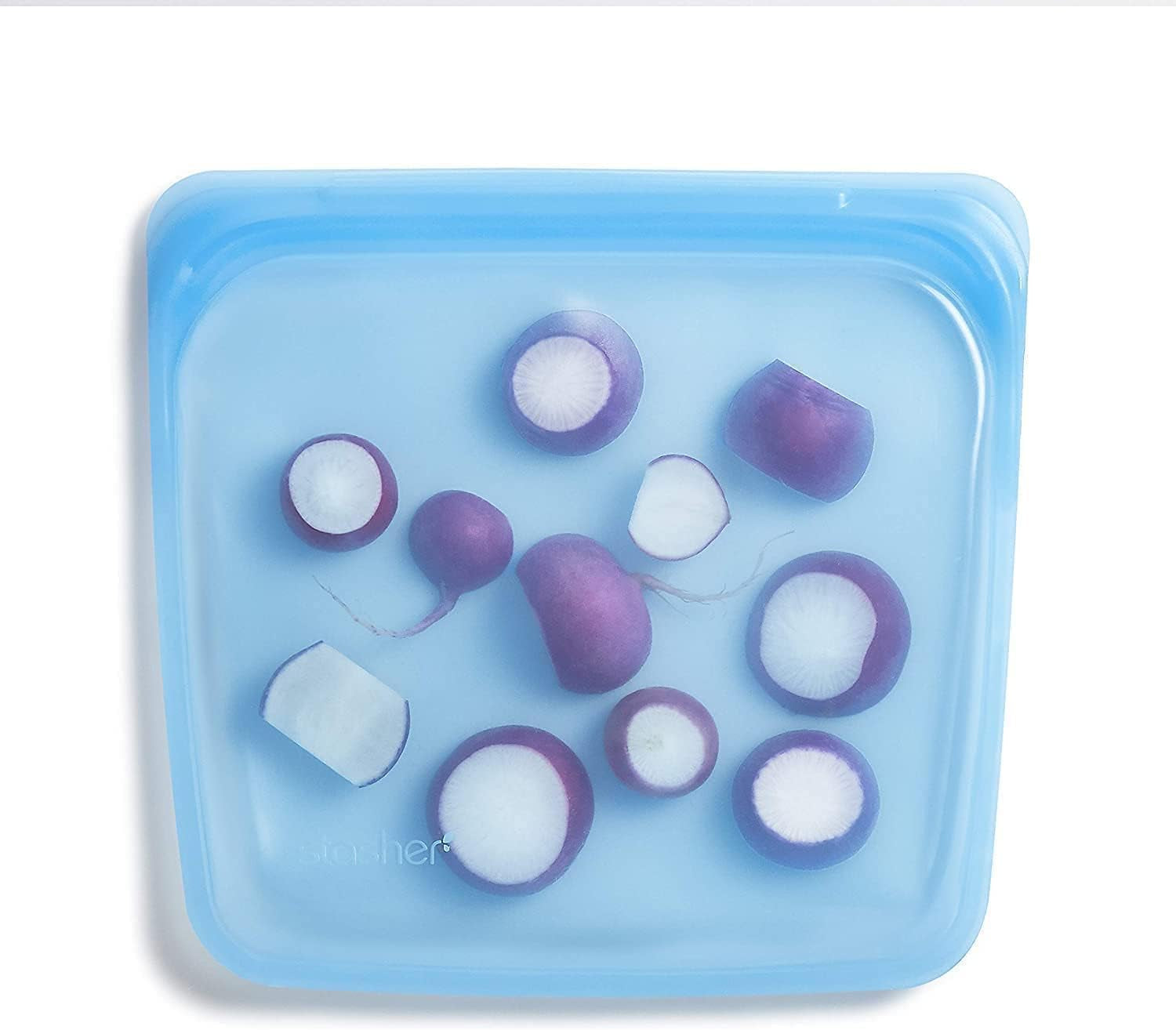 Pungă Stasher Pungă din silicon premium reutilizabilă pentru alimente, pungă sandwich, transparentă, durabilă, sigură pentru cuptor, mașină de spălat vase și congelator, ecologică, pungă pentru prânz, fără scurgeri, 828ml Cutii depozitare alimente Naty Shop Topaz