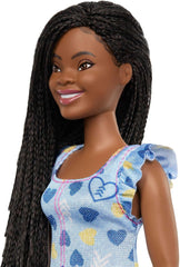 Păpușa Barbie Fashionistas nr. 229 cu sindrom Down în rochie de inimă, dezvoltată în cooperare cu Societatea Națională pentru Sindromul Down, HYK14 Papusi Naty Shop