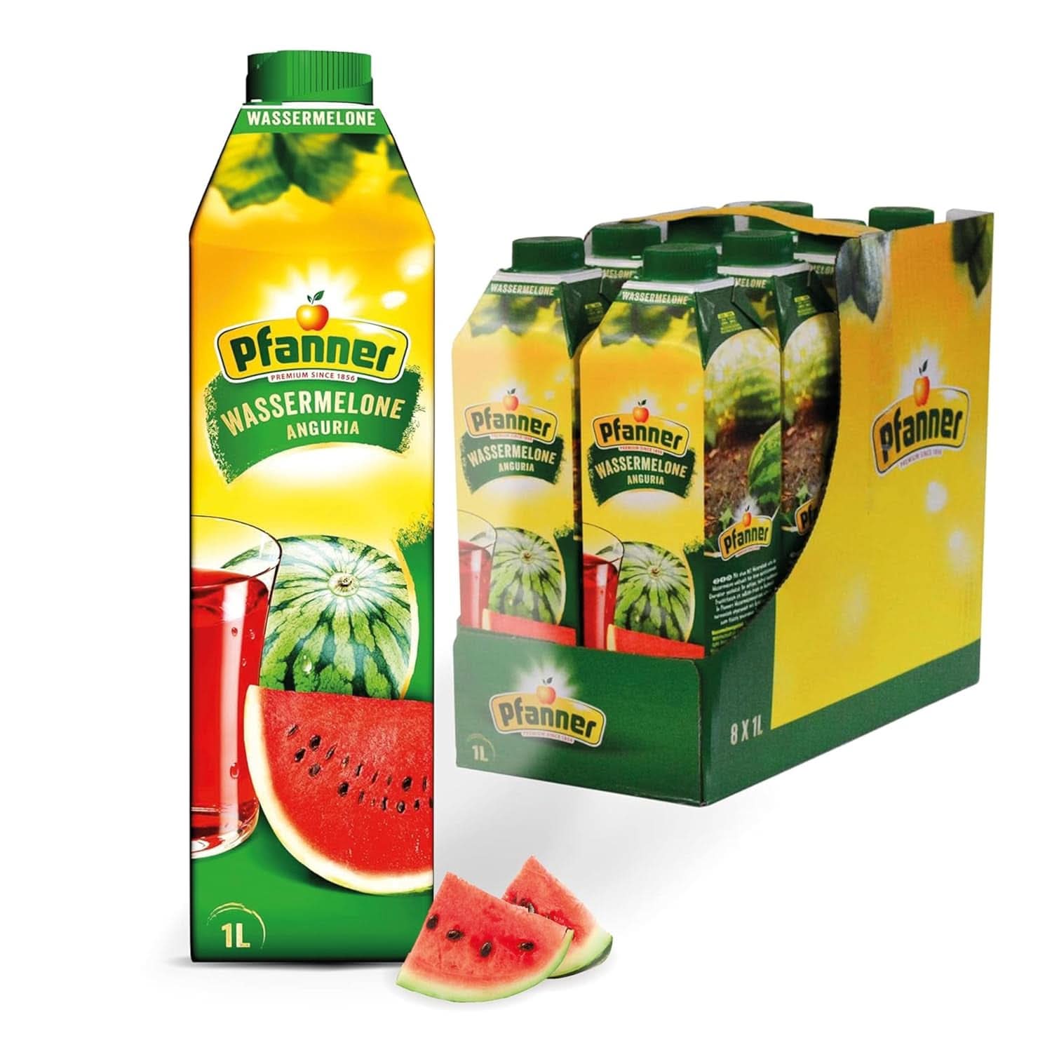 Pfanner Nectar de fructe cu căpșuni (8 X 1 litru) - 30 % conținut de fructe - băutură de căpșuni Naty Shop Pepene rosu