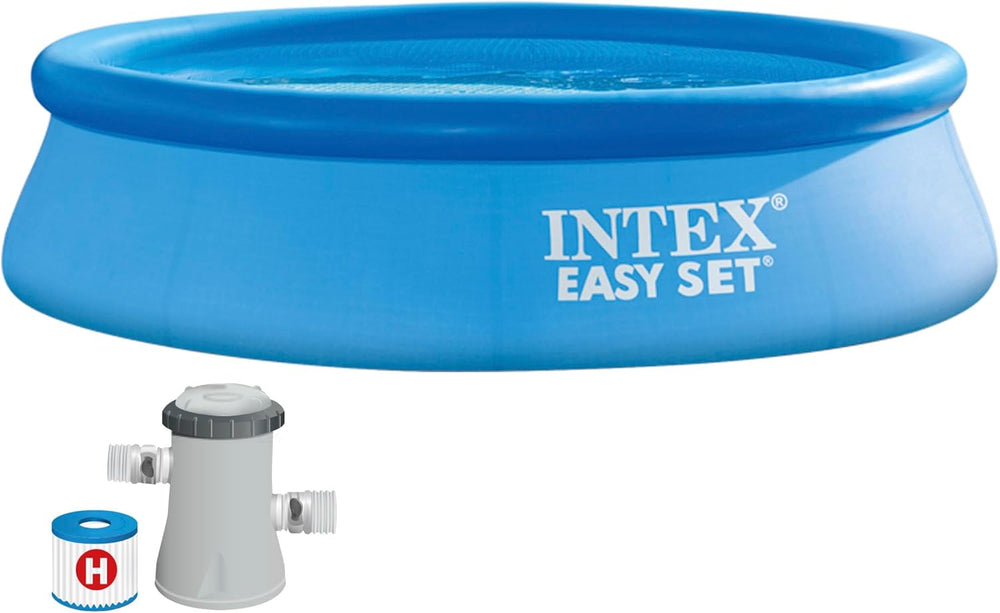 Intex 28122NP – Piscină supraterană rotundă Easy Set, pompă de filtrare 1250 L/h, 3853 L, PVC, albastră, 305x76 cm