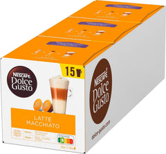 NESCAFÉ DOLCE GUSTO Krups KP3405 Genio S Plus Capsule Machine | Espresso Boost, 15 Bar Pump Pressure | 0.8 L Water Tank | 1500 Watt | Colour Red mit Latte Macchiato