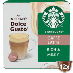 STARBUCKS Caffè Latte by Nescafé Dolce Gusto Kaffeekapseln 6 x 12 (72 Kapseln)
