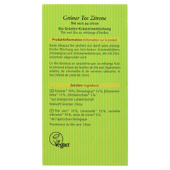 Ceai verde organic cu lămâie, 20 pliculețe, 40 g