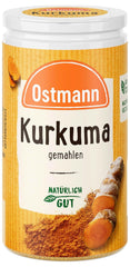 Ostmann Gewürze - Kurkuma gemahlen | Perfektes Gewürz für Curry- und Reisgerichte | Verleiht Gerichte eine goldgelbe Farbe | Natürliche Zutaten | 40 g in der Streudose