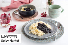 MÄSER 931743 Seria Spicy Market, Set de veselă pictată manual pentru 4 persoane cu design mediteranean vintage Seturi vesela masa Naty Shop