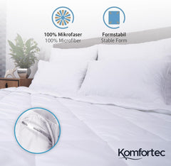 Komfortec Summer Blanket 135X200 Cm, 170Gsm, Pătură subțire și ușoară pentru vară, pătură antialergică, albă Plapumi si pilote Naty Shop