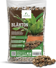 Argilă expandată LERAVA® (1L) – Granule de argilă pentru plante de apartament și hidroponie – Argilă vegetală cu pH neutru pentru drenaj optim – Ideală ca strat de drenaj sau granule de argilă decorative pentru plante