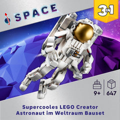 Jucărie LEGO Creator 3In1 Astronaut în spațiu, kit model cu câine și navă spațială pentru copii, decorațiuni pentru grădiniță, cadou creativ pentru băieți și fete de la 9 ani 31152 Seturi de constructie Besuche den LEGO-Store