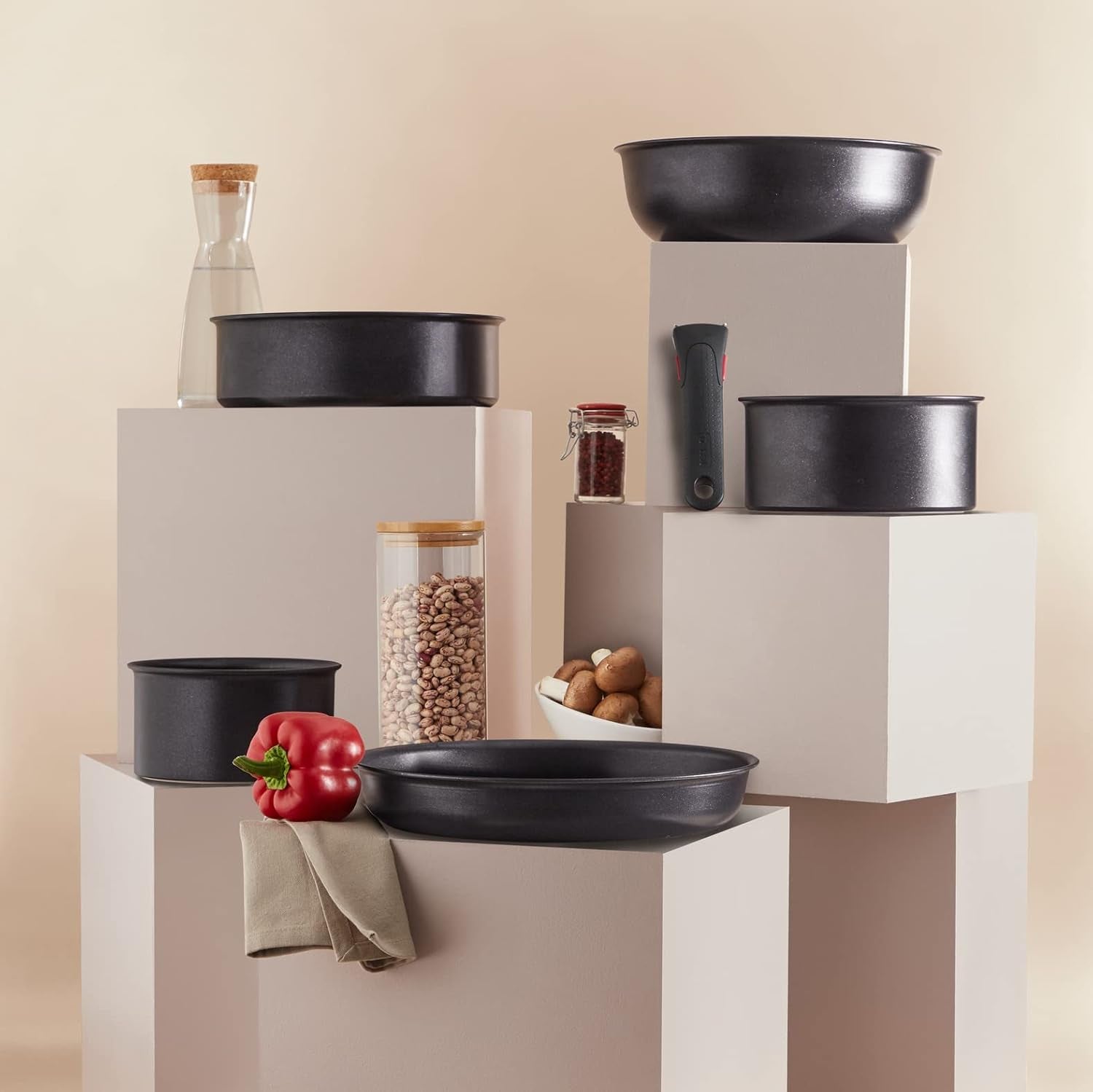 Tigaie Tefal Ingenio Eco Resist, 20 cm, inducție, ușor de curățat, acoperire antiaderentă Oale si Tigai Naty Shop