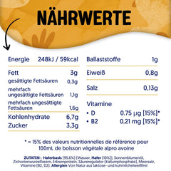 Alpro Barista Haferdrink – Zum Aufschäumen – Vegan und milchfrei – Von Natur aus laktosefrei – Reich an Ballaststoffen, Calcium und Vitaminen – 8 x 1 L – Haltbar