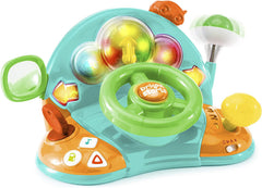 Bright Starts, volan de jucărie, Lights & Colours Driver, cu muzică, zgomote de mașină, indicatoare, levier de viteze și multe altele Jucarii Bebe Naty Shop