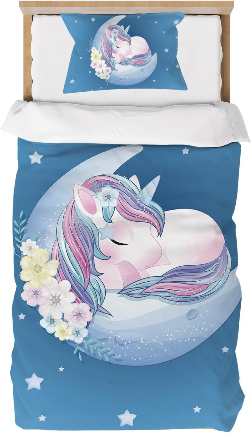 Lenjerie de pat pentru copii, Unicorn Soft, microfibre Lenjerie de pat - copii Naty Shop Unicorn 100X135 Cm