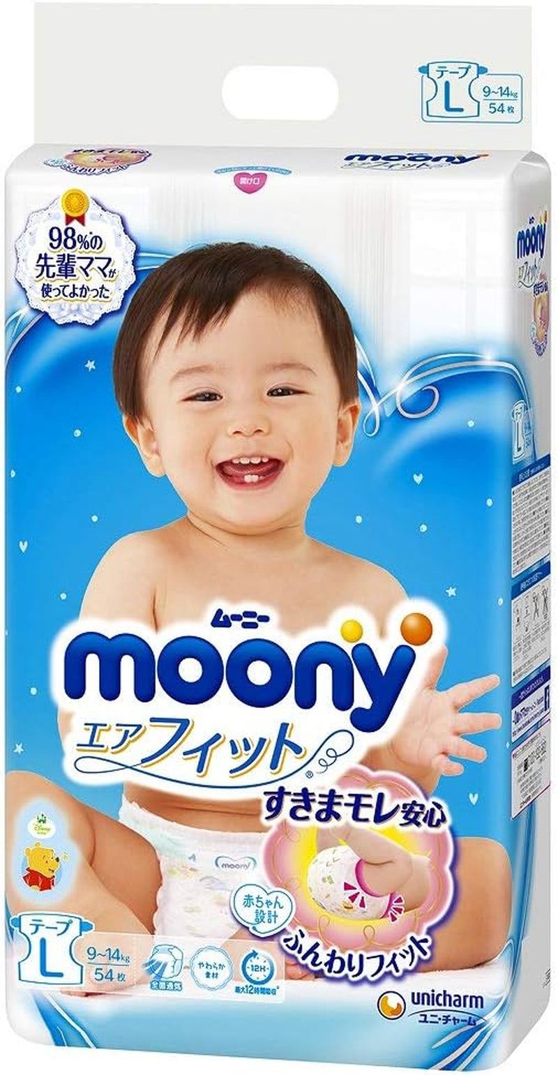 Scutece japoneze MOONY L (9-14 kg.) // Scutece japoneze Moony L 9-14 kg
