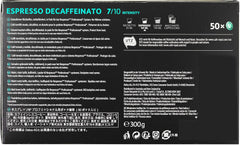 Espresso Forte 50 Pads für professional Nespresso Maschine - 7/10 Intensität - UTZ-zertifiziert & Espresso Decaffeinato 50 Pads für professional Nespresso Maschine - 7/10 Intensität