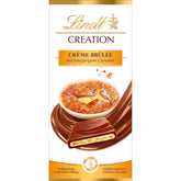 Baton Crème Brûlée Lindt Chocolate Creation | Umplutură Crème Brûlée cu caramel crocant, acoperită cu cea mai fină ciocolată cu lapte | Baton de ciocolată | Cadou de ciocolată, 150g