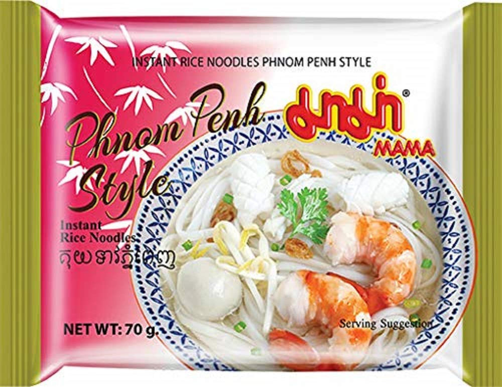 MAMA Tăiței de orez instant Phnom Phenh – Tăiței de orez instant în stil oriental – Bucătărie thailandeză autentică – 12 x 70 g