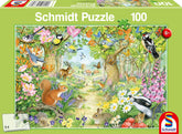Schmidt Spiele 56370 Animale în pădure, puzzle pentru copii, 100 piese Puzzle Naty Shop Titlu implicit