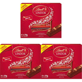 Lindt Chocolate | Bețișoare de ciocolată cu lapte LINDOR, Ofertă promoțională | 100g | 4 bețișoare de ciocolată cu lapte LINDOR cu umplutură care se topește în gură | Bețișoare de ciocolată (Pachet de 3)