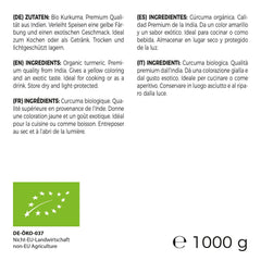 GreatVita Bio Kurkuma Pulver, 1000g fein gemahlen, 100 Procent natürlich