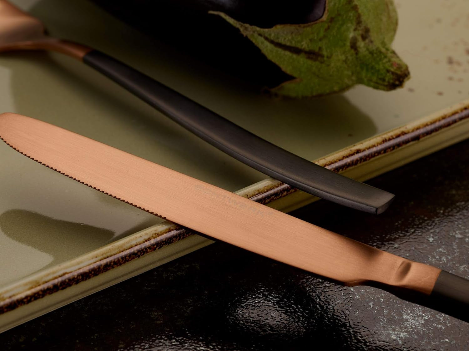 Set de tacâmuri Echtwerk Positano Due-Bronze, Black Edition, 20 piese, 4 persoane Bucatarie Naty Shop