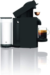 Espressor Nespresso Vertuo ENV150B de la De'Longhi, culoare cerneală neagră, capsule Vertuo System, 1,1 litri, negru