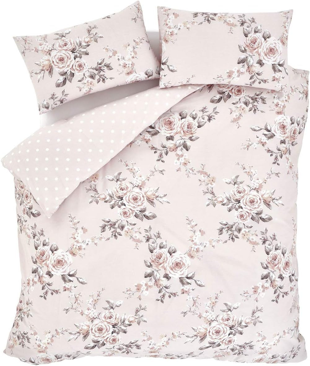 Catherine Lansfield Canterbury cuvertură de pat, ușor de întreținut, Blush, cuvertură de pat - 220X230Cm Paturi si Cuverturi Catherine Lansfield