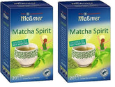 Meßmer MATCHA SPIRIT | Ceai verde cu Matcha | 20 pliculețe de ceai | Vegan | Fără gluten | Fără lactoză (pachet cu 2)