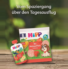 HiPP Bio Quetschie Mango-Banane in Apfel mit Karotte (8 x 100g), ab 1 Jahr, Frucht- und Gemüsepüree, ohne Zuckerzusatz, vegan, in bester Bio-Qualität