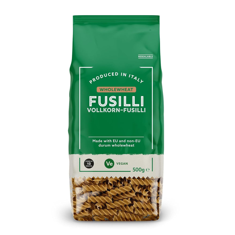 Fusilli din grâu integral de la Amazon, 500g
