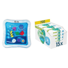 Cutie de șervețele umede Opus Ocean of Discovery și Pampers Harmony Aqua pentru bebeluși, 720 de șervețele (15 x 48), protecție delicată pentru pielea delicată cu 99% apă