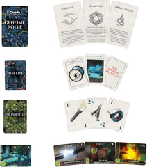 Joc de societate Cluedo Conspiracy de la Hasbro Gaming pentru adulți și adolescenți, versiunea germană a jocului de mister, pentru 4-10 jucători și cu vârsta de 14 ani și peste