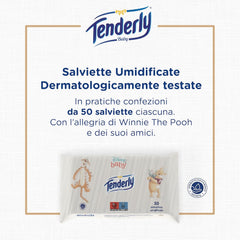 Șervețele umede Baby Disney, 50 de șervețele moi, ideale pentru curățarea zilnică a bebelușului, cu personaje Disney, fabricate în Italia, testate dermatologic