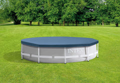 Prelată rotundă pentru piscină Intex - Prelată pentru piscină - Pentru piscine cu cadru metalic și prismatic 58108 Albastră 3 m
